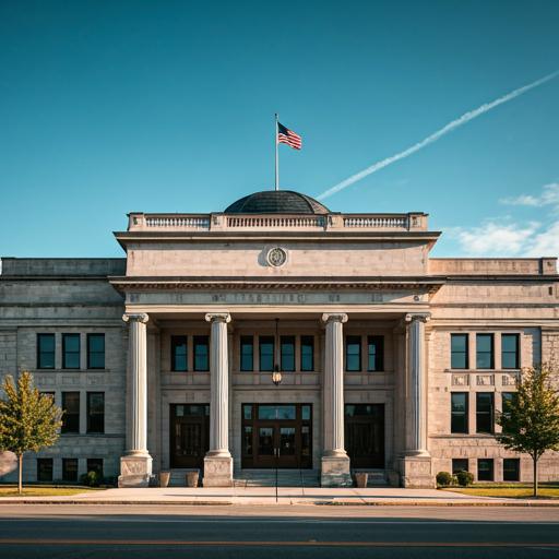 Historic Granbury civic building and town square